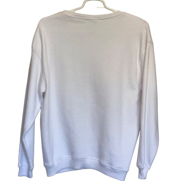 Pacific & Co Graphic White Sweatshirt Cotton Blend Unisex Crewneck Size X-Large - Picture 2 of 6